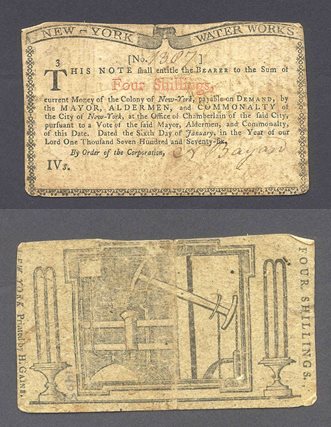 Image New York Water Works Currency 